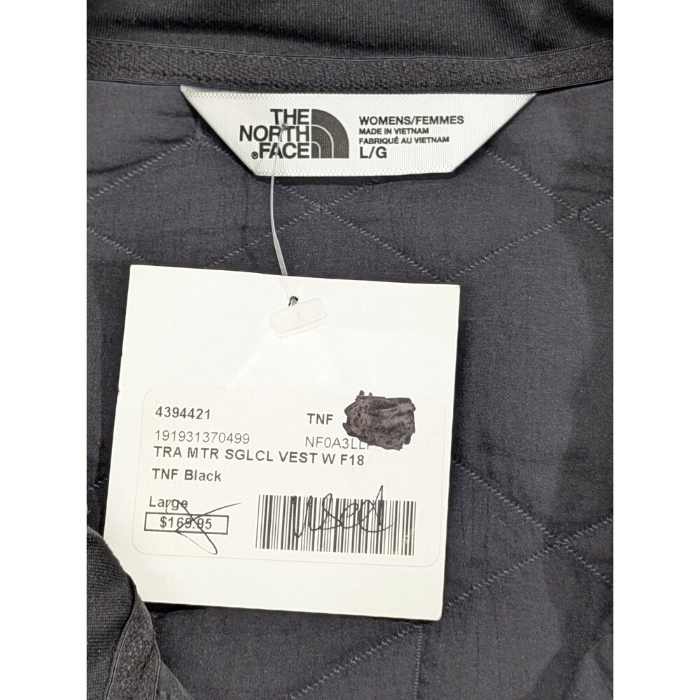 NWT The North Face Long Parka Vest Black Quilted Hoodless Tunic Women L 33" - Picture 4 of 10